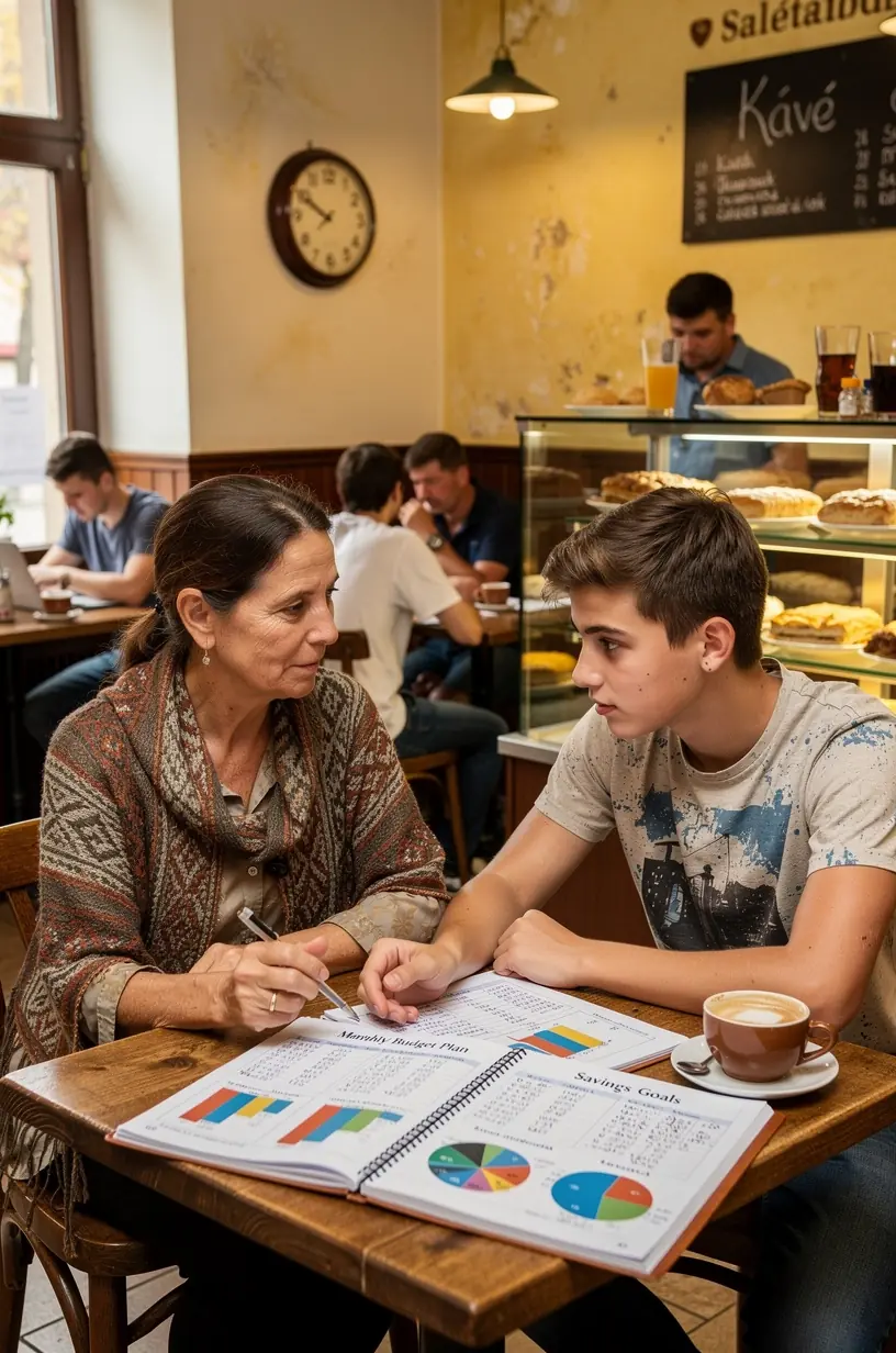 Könyvelő dolgozik laptop előtt, miközben személyes pénzügyi stratégiát készít.